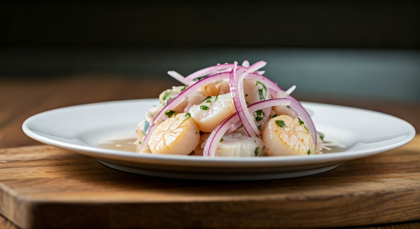 Peruvian Scallop Ceviche recipe - delicious medium difficulty in Appetizers, Seafood category