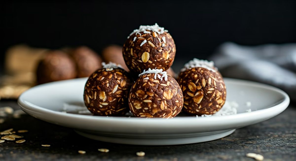 Coconut Chocolate Oatmeal Balls recipe - American easy difficulty dish