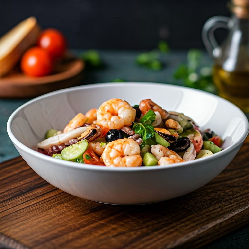 Mediterranean Seafood Salad recipe - Mediterranean easy difficulty dish