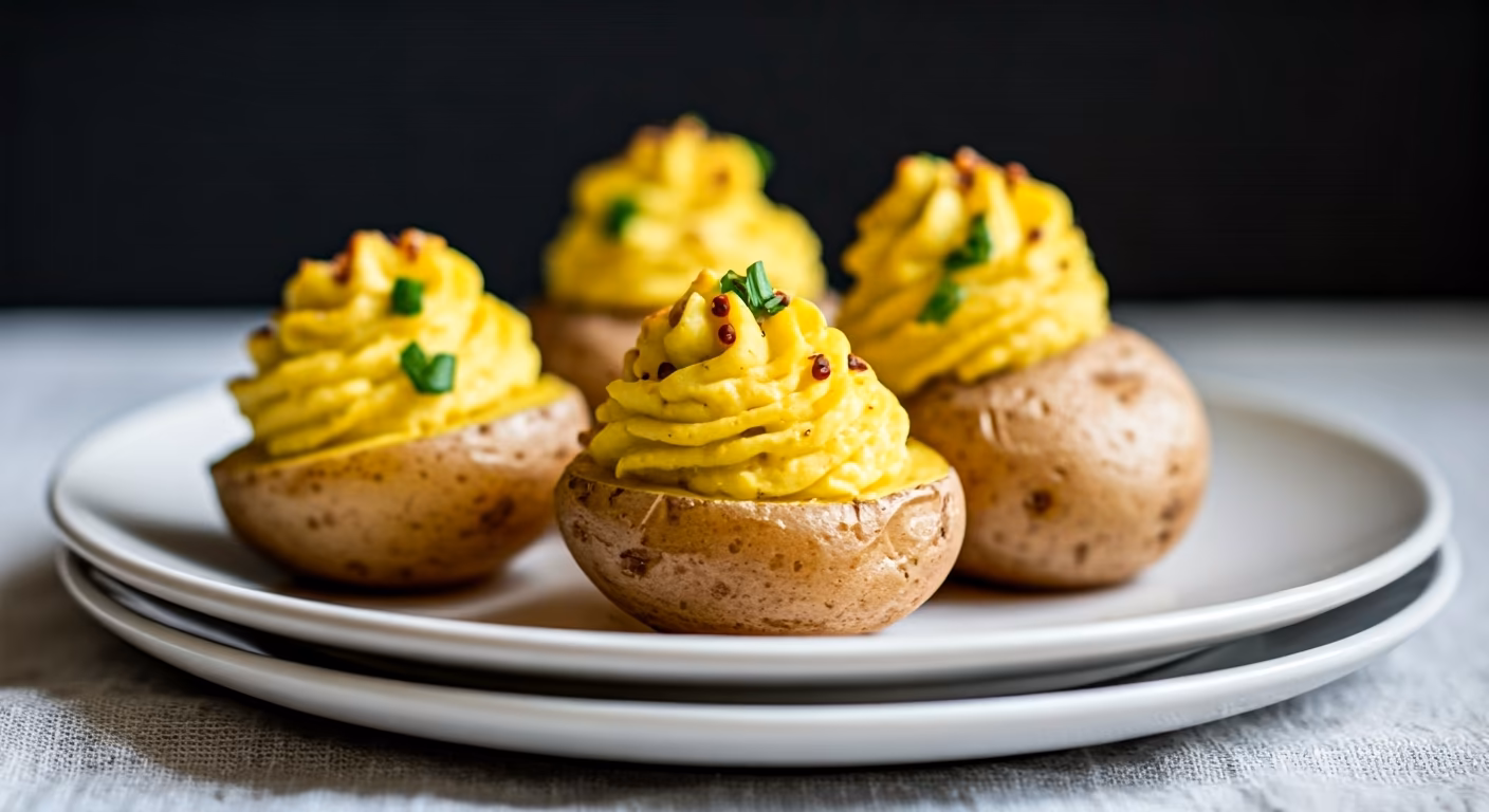 Deviled Potatoes recipe - American Comfort Food medium difficulty in Comfort Food, Appetizers category