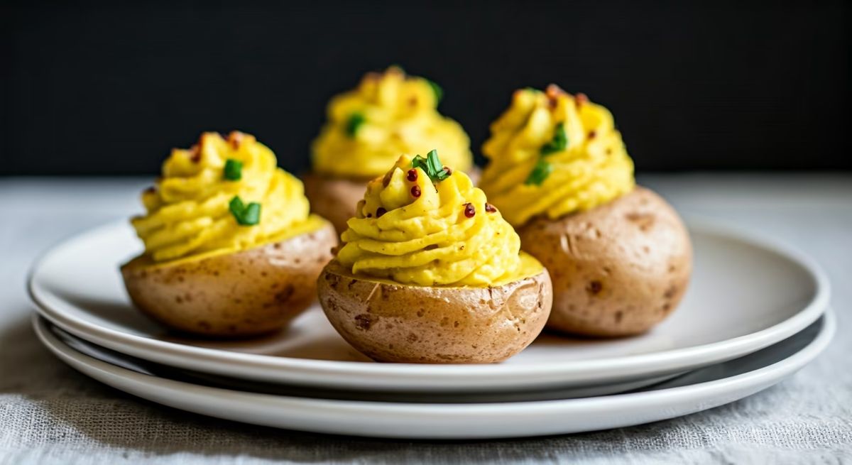 Deviled Potatoes recipe - American Comfort Food medium difficulty dish