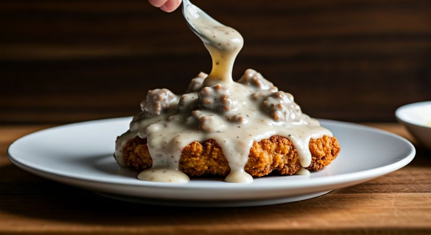 Southern Style Country Gravy for Pork recipe - Southern American medium difficulty in Comfort Food, Main Course category