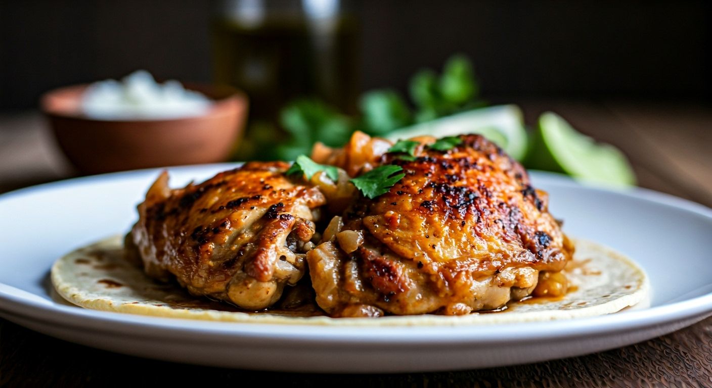 Mexican-Style Braised Chicken Tacos recipe - Mexican medium difficulty in Ethnic Dishes, Main Course category