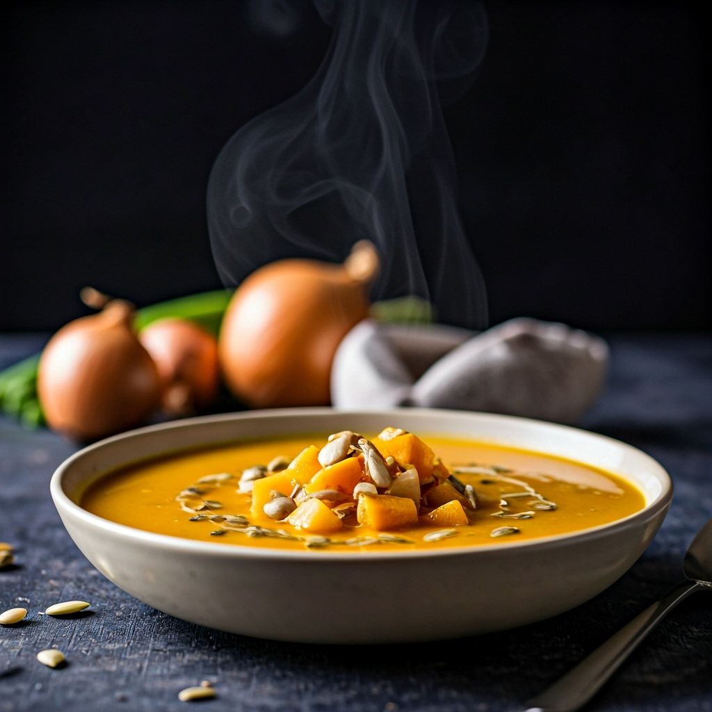 Autumn Whisper Butternut Soup recipe - Seasonal comfort cuisine medium difficulty in Soups, Comfort Food category