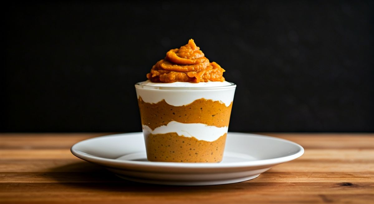 Hauntingly Decadent Peanut Butter Pumpkin Parfait recipe - American fall fusion easy difficulty dish