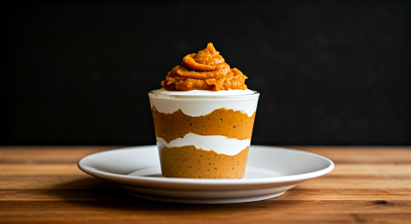 Hauntingly Decadent Peanut Butter Pumpkin Parfait recipe - American fall fusion easy difficulty in Holiday Sweets, Desserts category