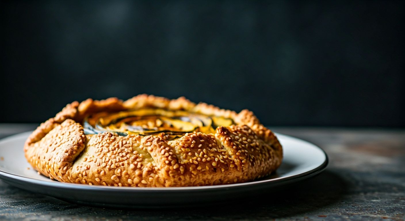 Harvest Moon Squash Galette recipe - Rustic french medium difficulty in Vegetarian, Main Course category