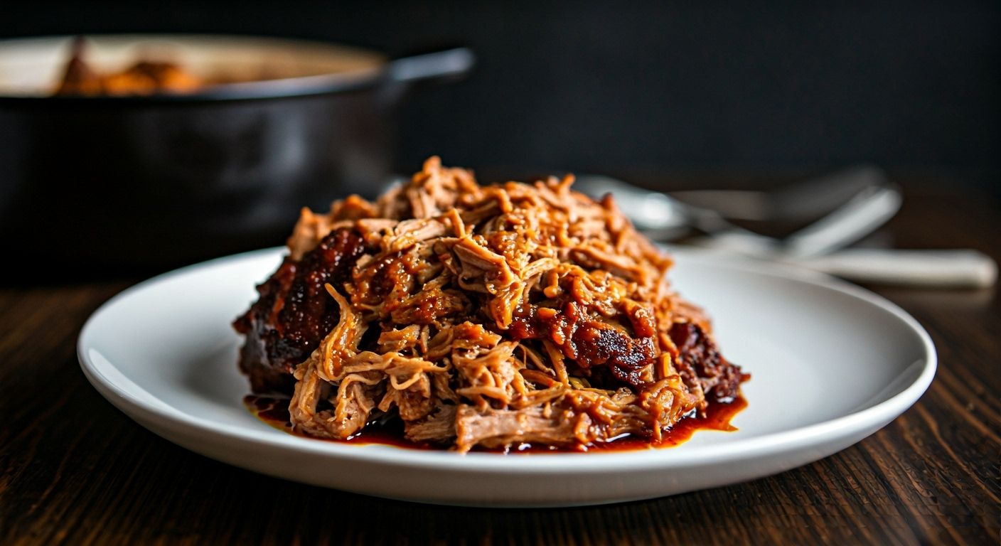 Smoky Forest Slow-Cooked Pulled Pork recipe - American rustic medium difficulty in Comfort Food, Main Course category