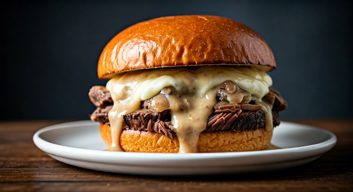 Beef Sandwich with Savory Gravy recipe - American medium difficulty in Comfort Food, Main Course category