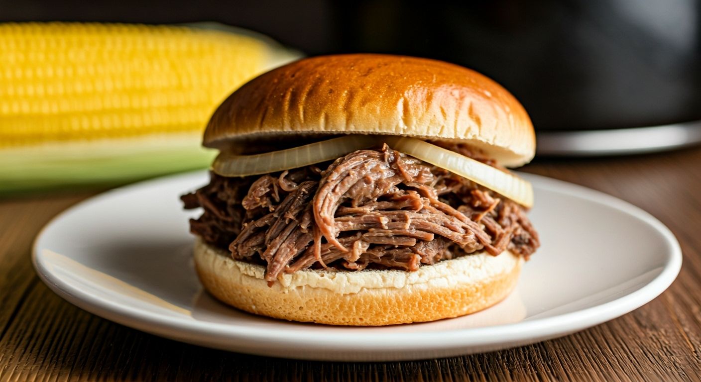 Slow Cooker Beef Sandwiches with Gravy recipe - American medium difficulty in Slow Cooker, Main Course category