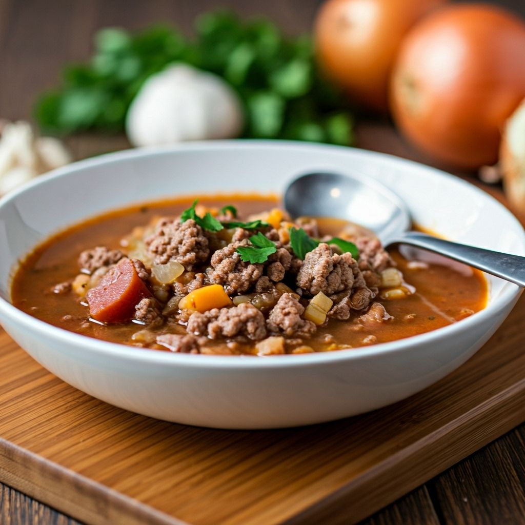 Hearty Football Soup recipe - American medium difficulty in Soups, Comfort Food, Main Course category