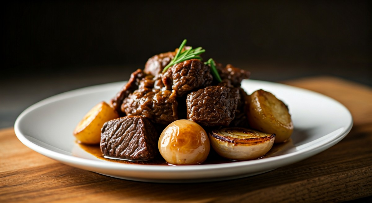 Braised Beef with Roasted Vegetables Recipe @ TotallyChefs
